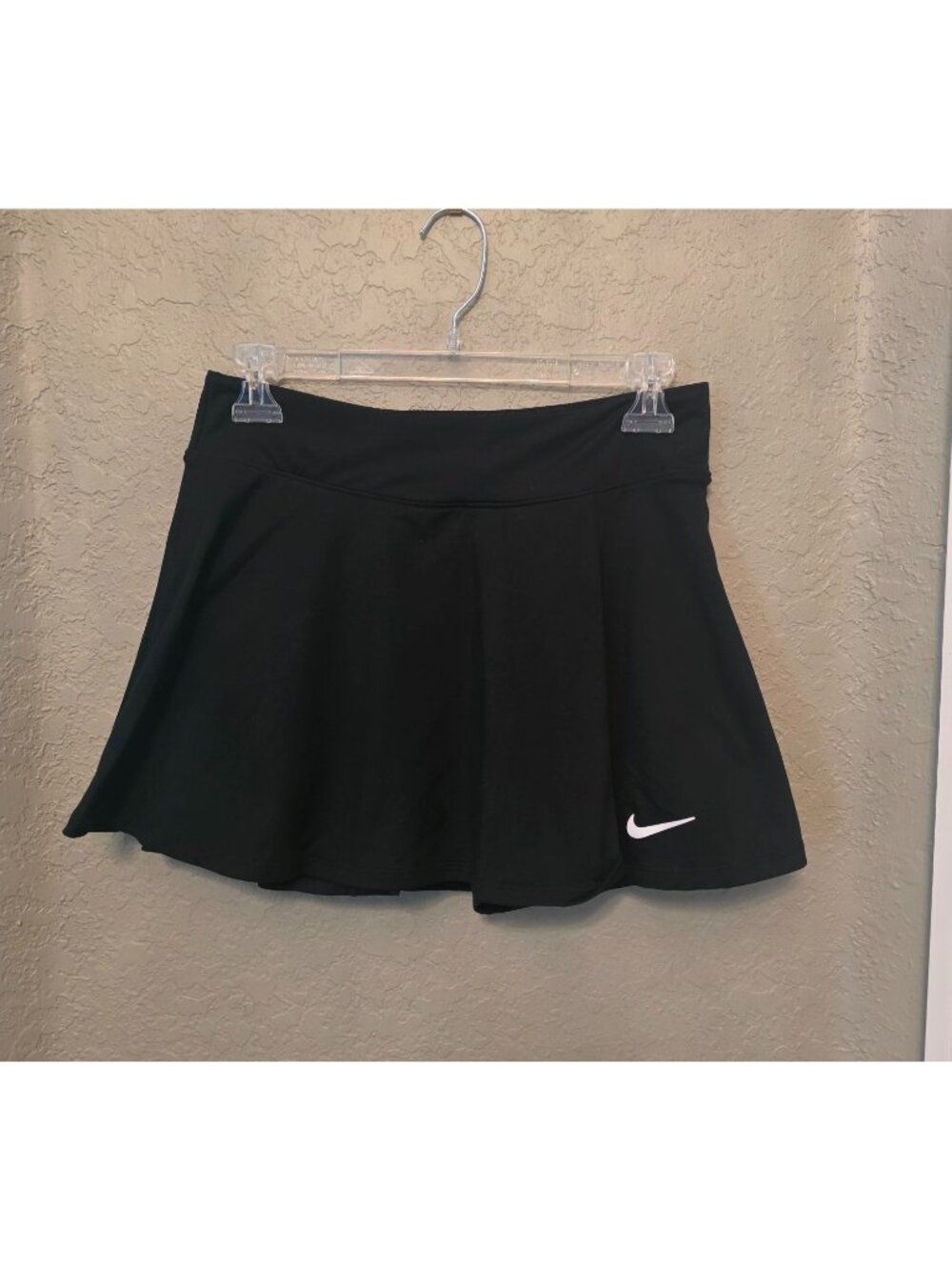 NIKE Court Victory Ladies Slim Fit Black Flouncy Skirt Skort S Tennis Pickleball